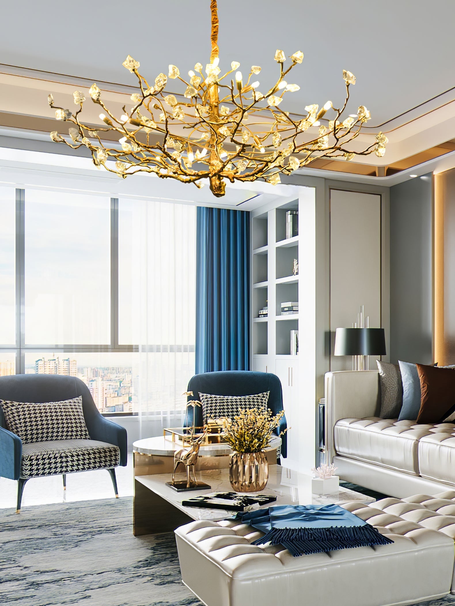 Flora Gemstone Branch Chandelier