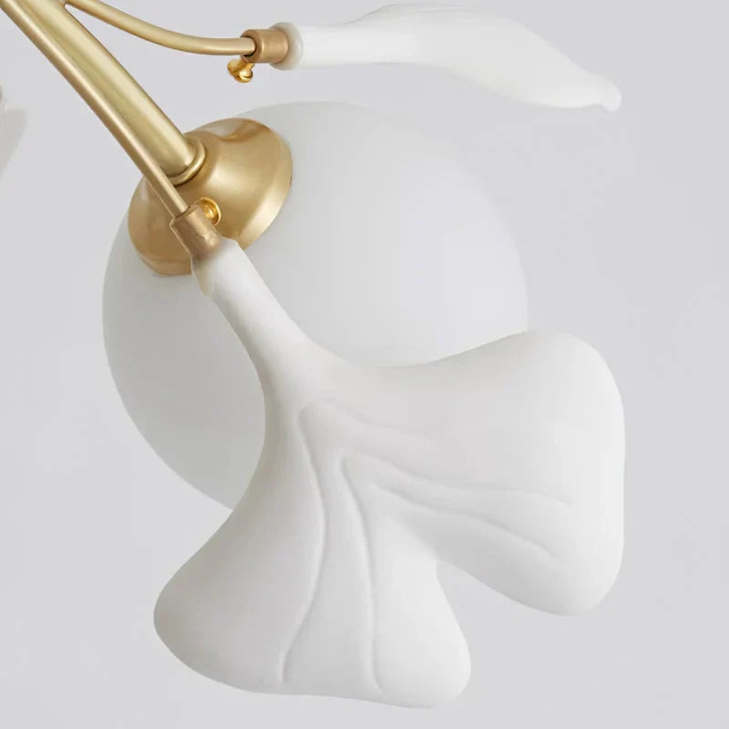 Twilight Branches Ceramic Gingko Chandelier