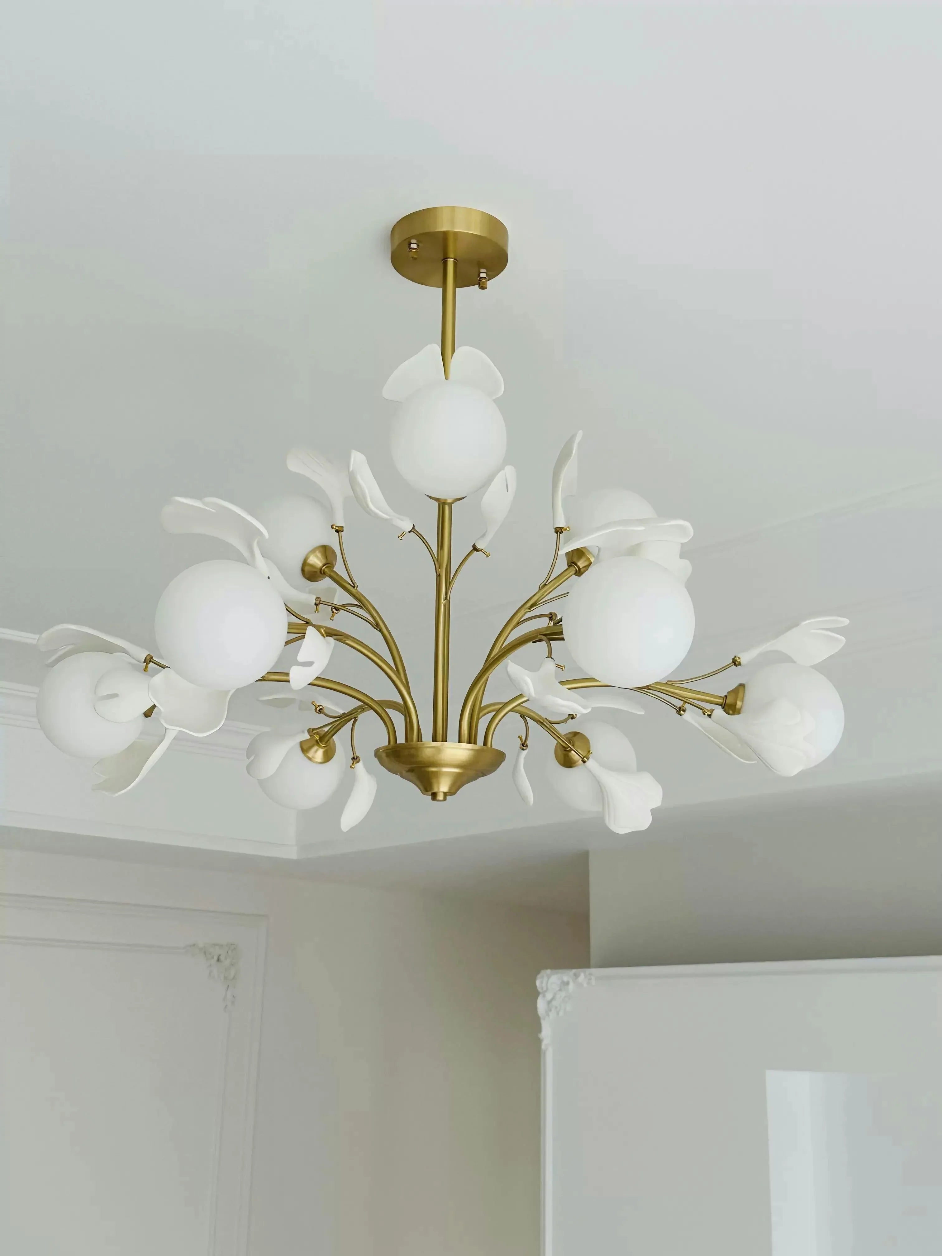 Twilight Branches Ceramic Gingko Chandelier
