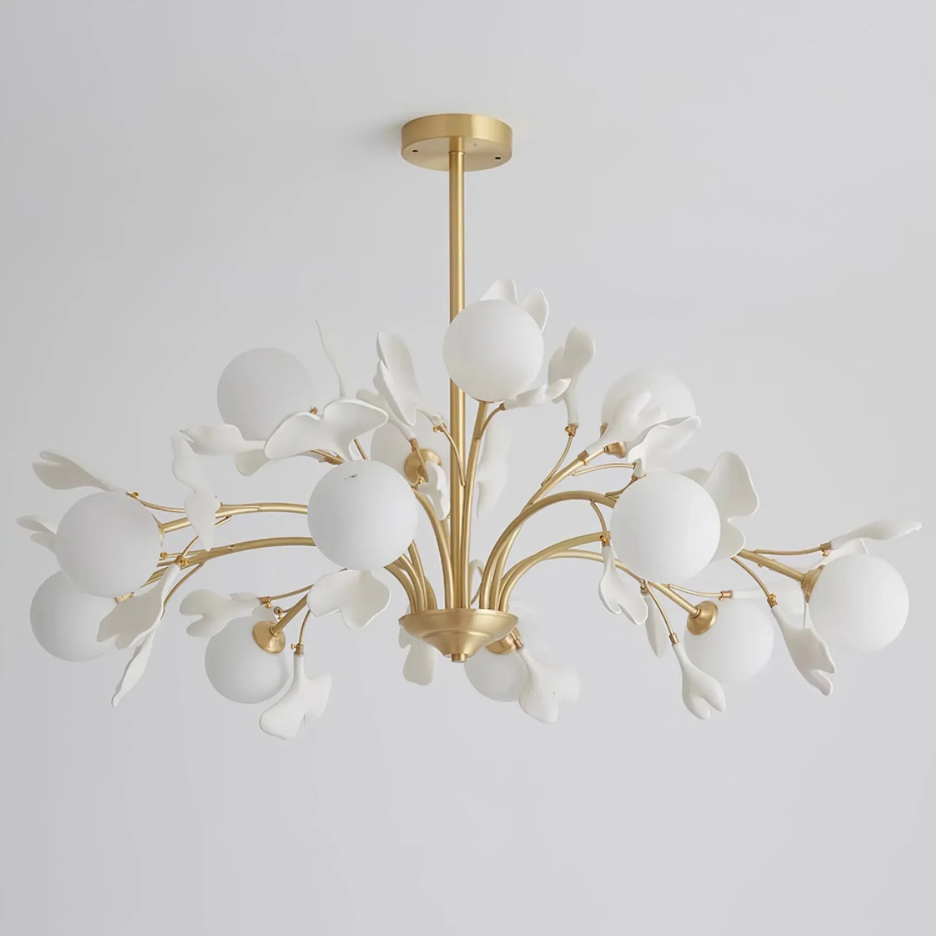 Twilight Branches Ceramic Gingko Chandelier