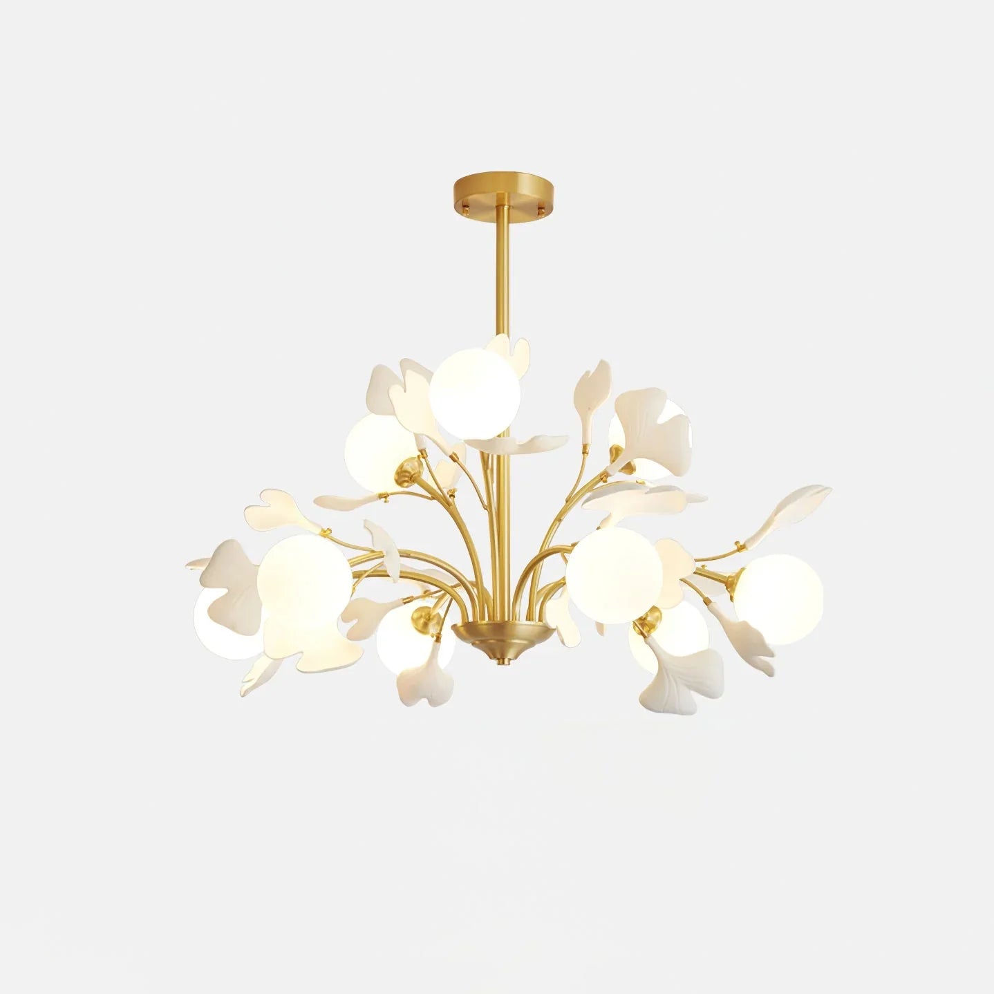 Twilight Branches Ceramic Gingko Chandelier
