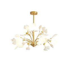 Twilight Branches Ceramic Gingko Chandelier