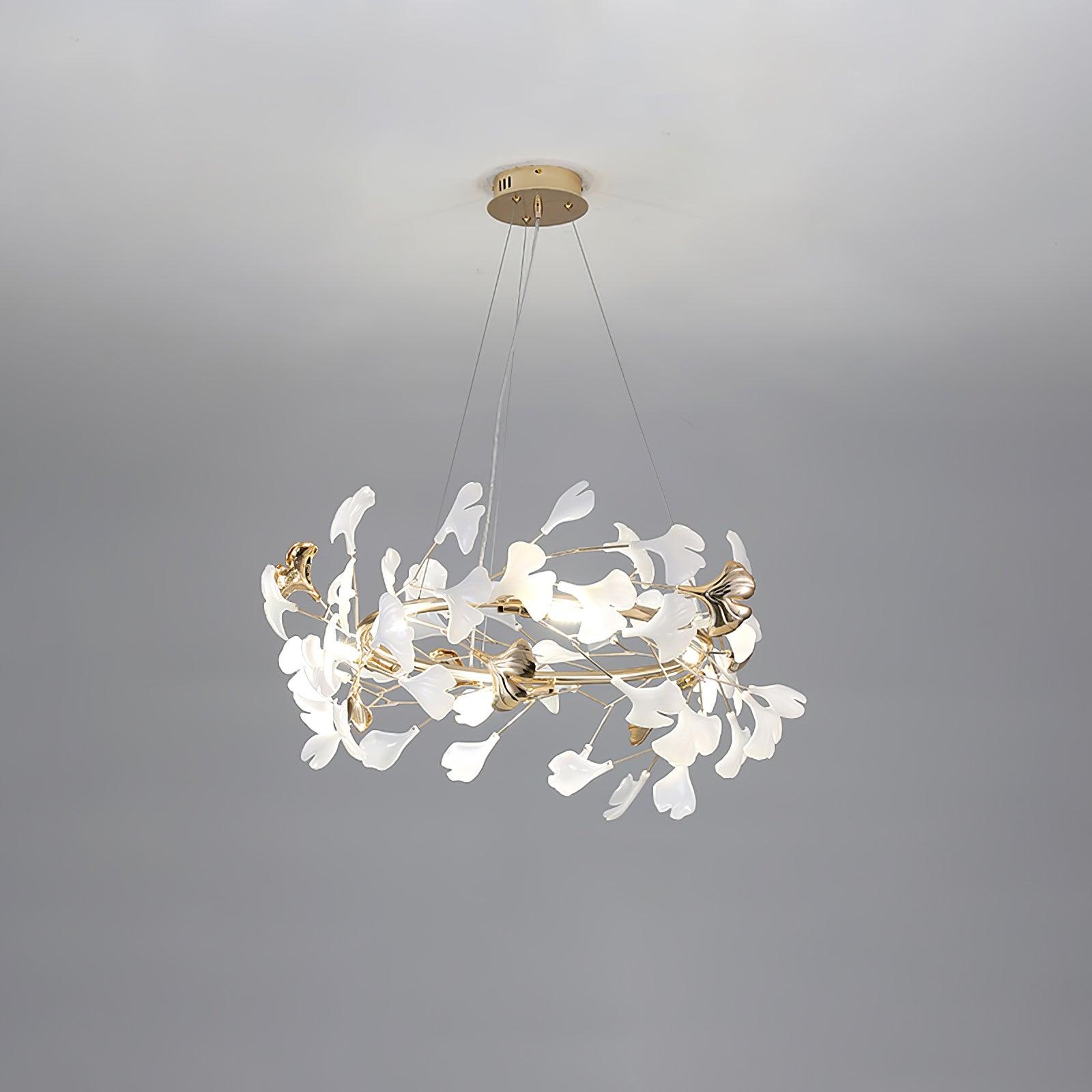 Twilight Branches Ceramic Gingko Chandelier T
