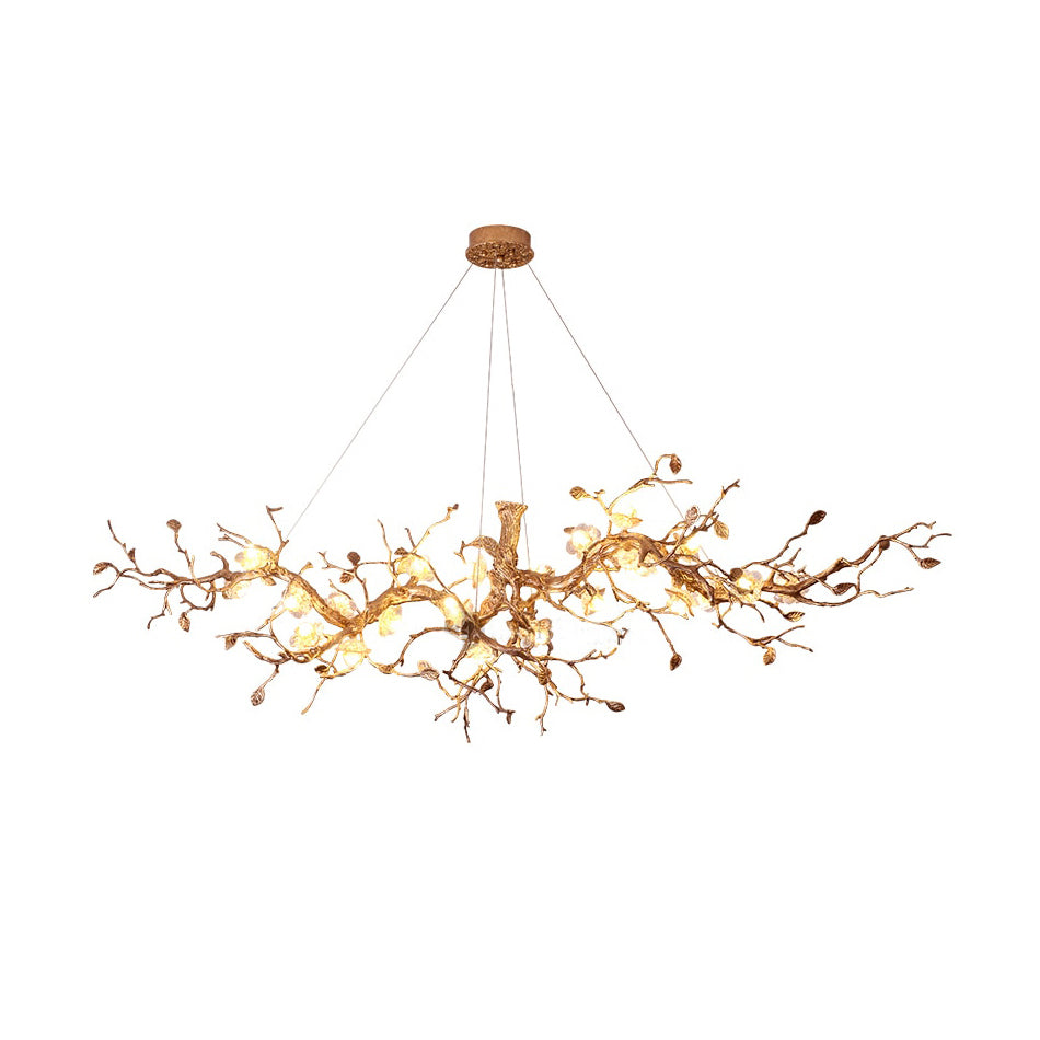 Flora Glass Flower Tree Branch Chandelier