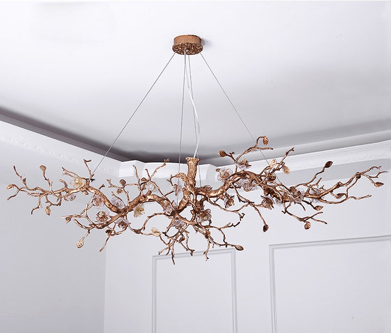 Flora Glass Flower Tree Branch Chandelier