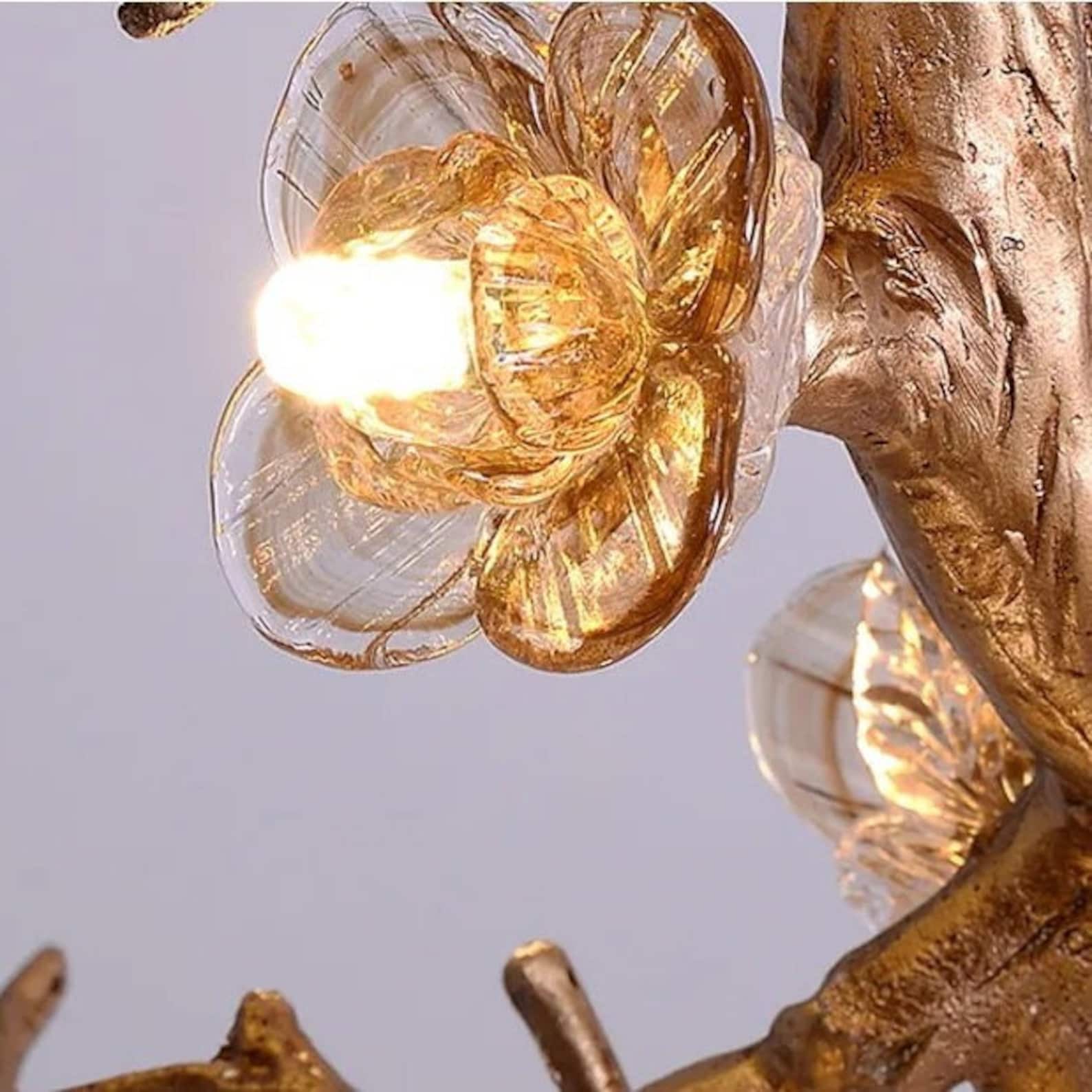 Flora Glass Flower Tree Branch Chandelier