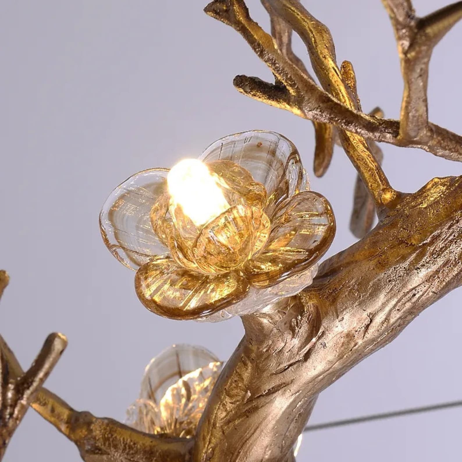 Flora Glass Flower Tree Branch Chandelier