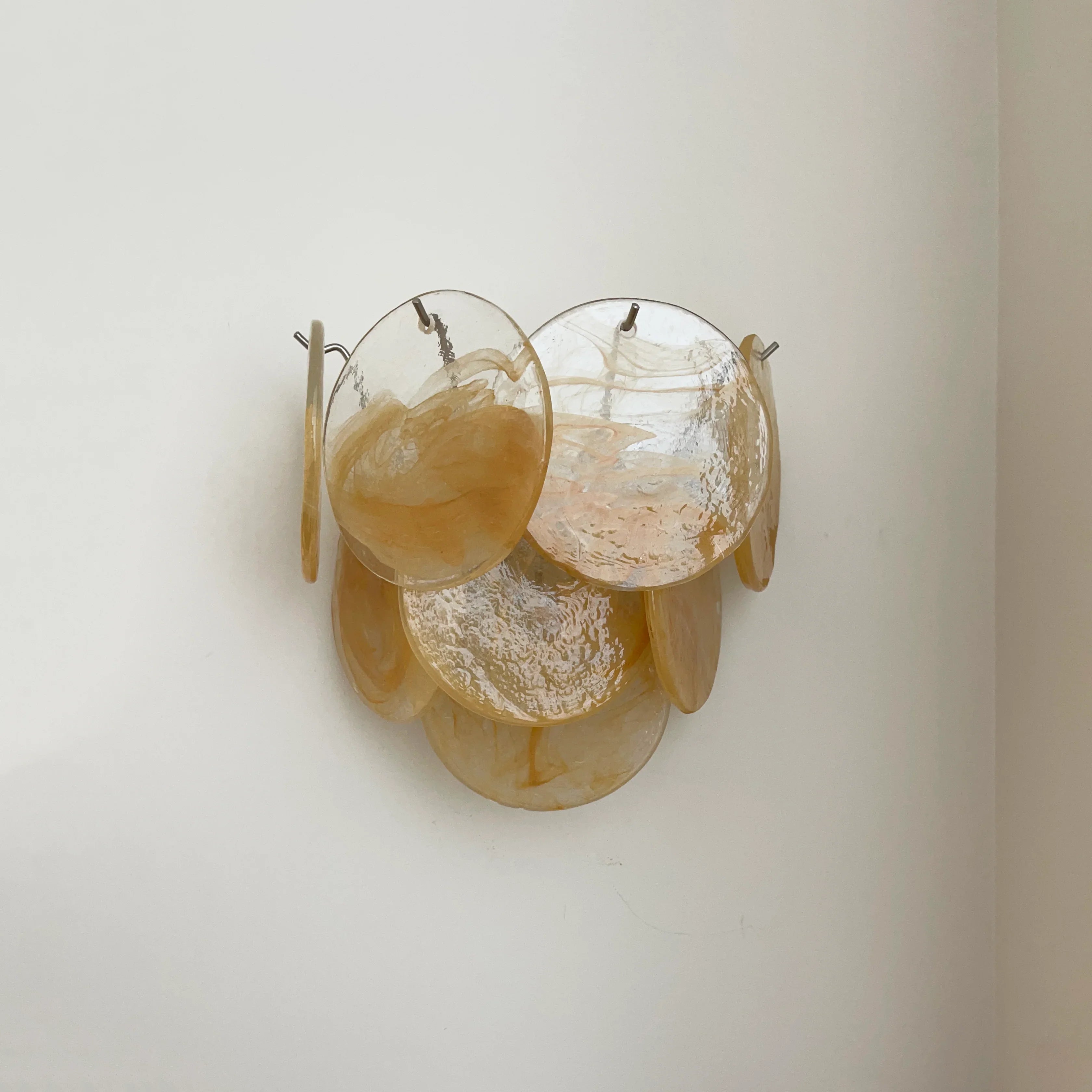 Gold Vintage Murano Glass Wall Lamp 13.4"