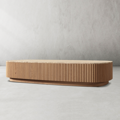 Mulho Oak Wood & Stone Coffee Table