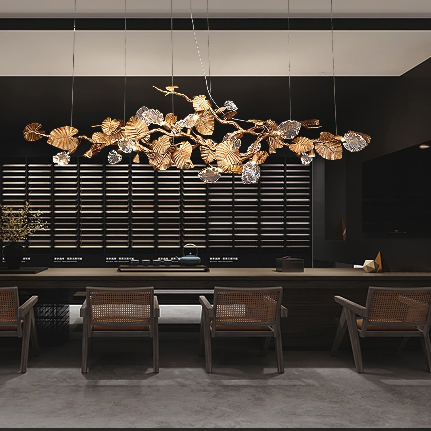 Gold Leaf Chandelier