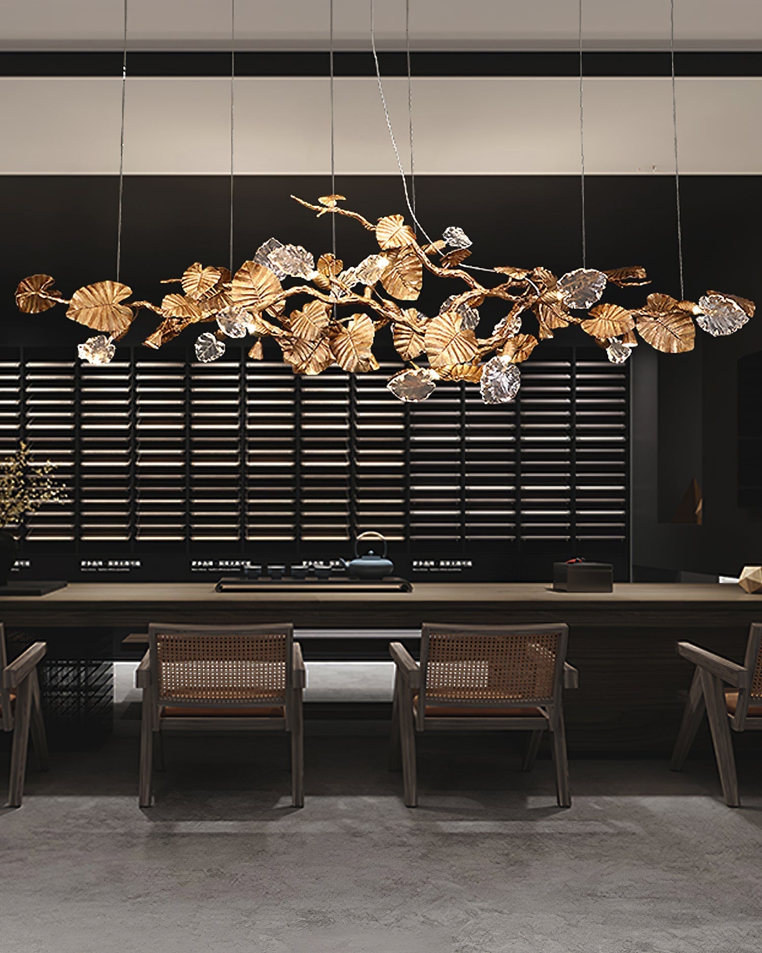 Gold Leaf Chandelier