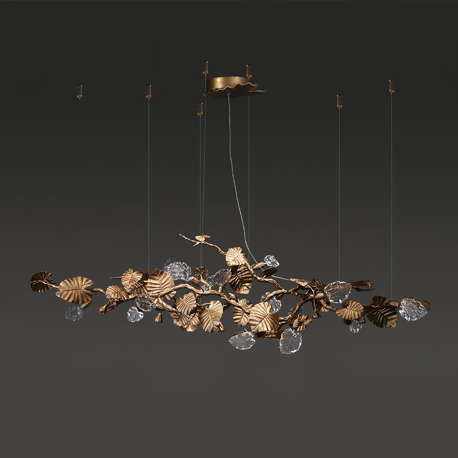 Gold Leaf Chandelier