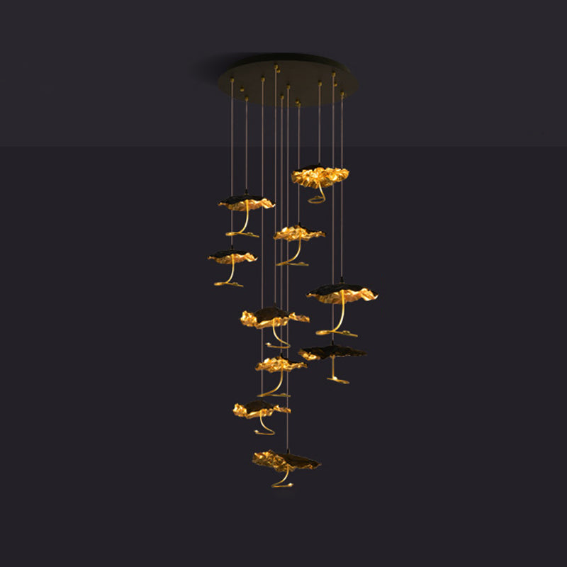 Naniv Brass Shade Aviary Constellation Chandelier