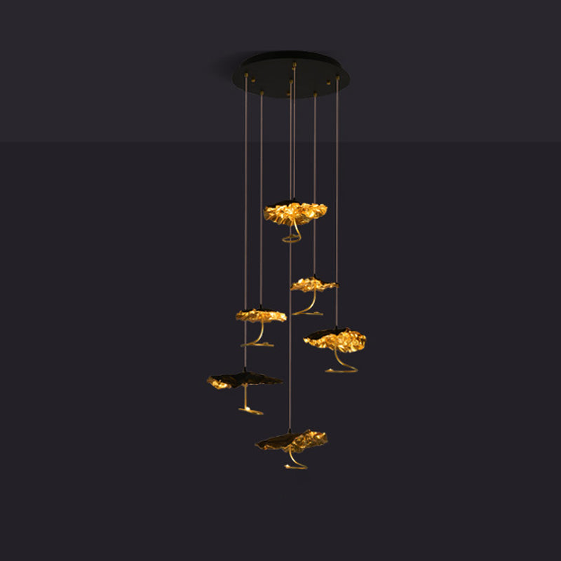 Naniv Brass Shade Aviary Constellation Chandelier