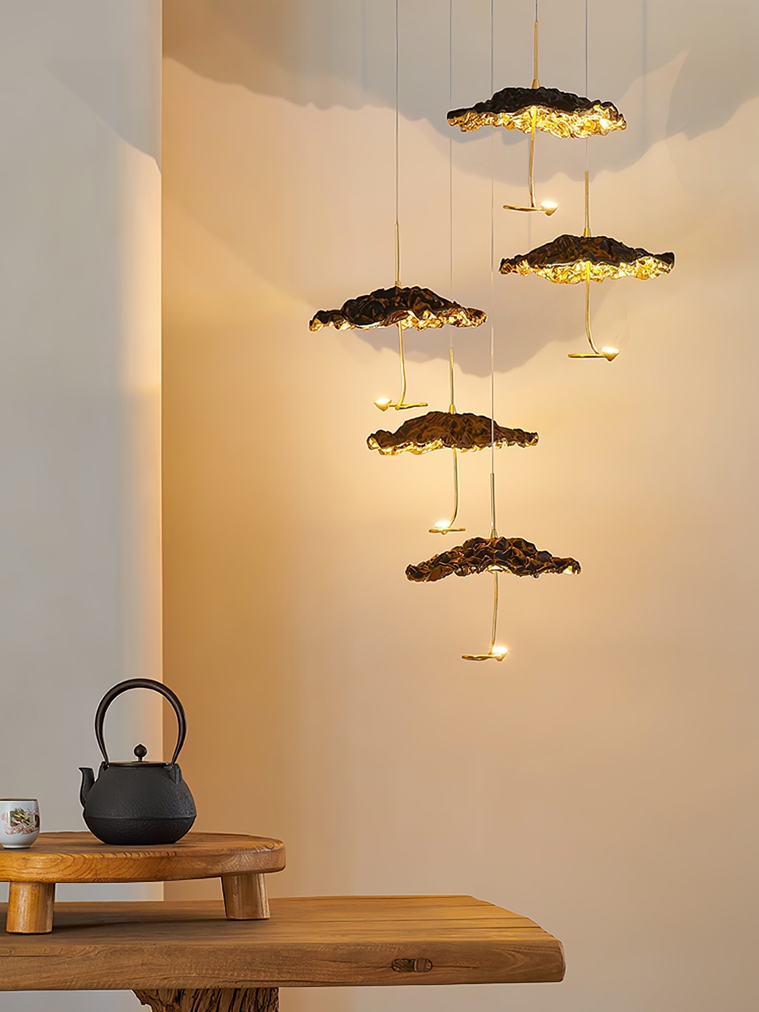 Naniv Brass Shade Aviary Constellation Chandelier