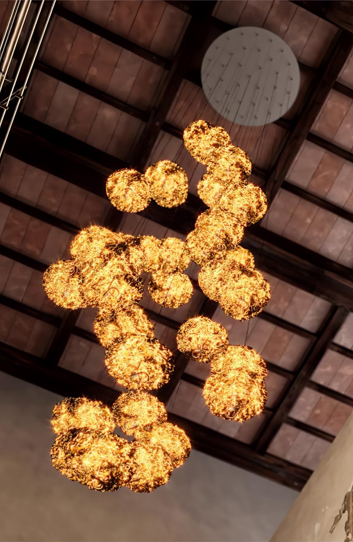 Naniv Brass Shade Aviary Constellation Chandelier