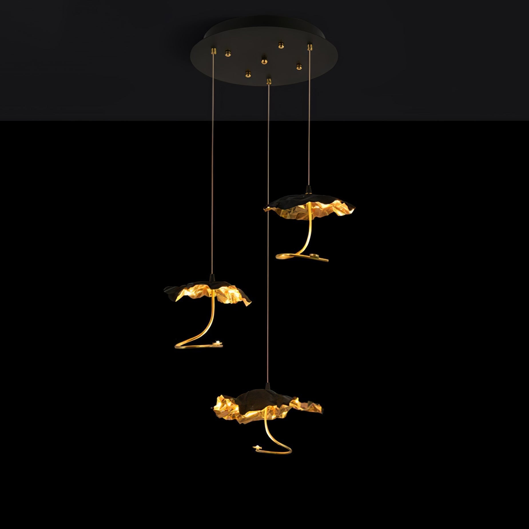 Naniv Brass Shade Aviary Constellation Chandelier