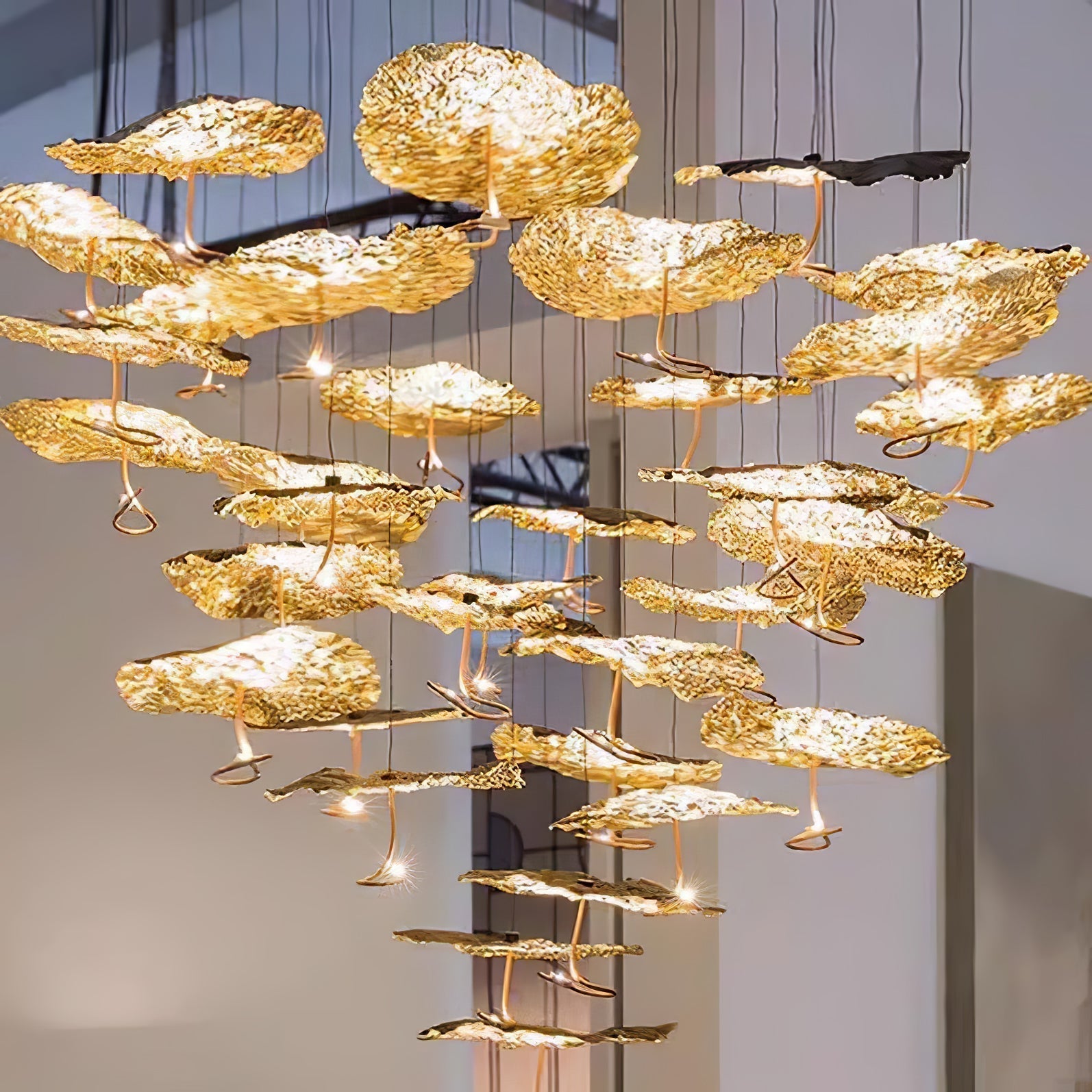 Naniv Brass Shade Aviary Constellation Chandelier