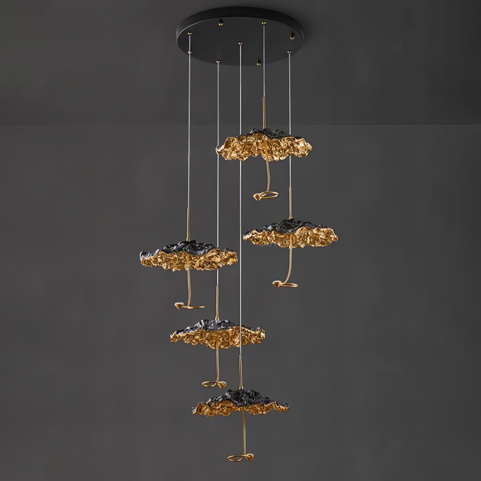 Naniv Brass Shade Aviary Constellation Chandelier