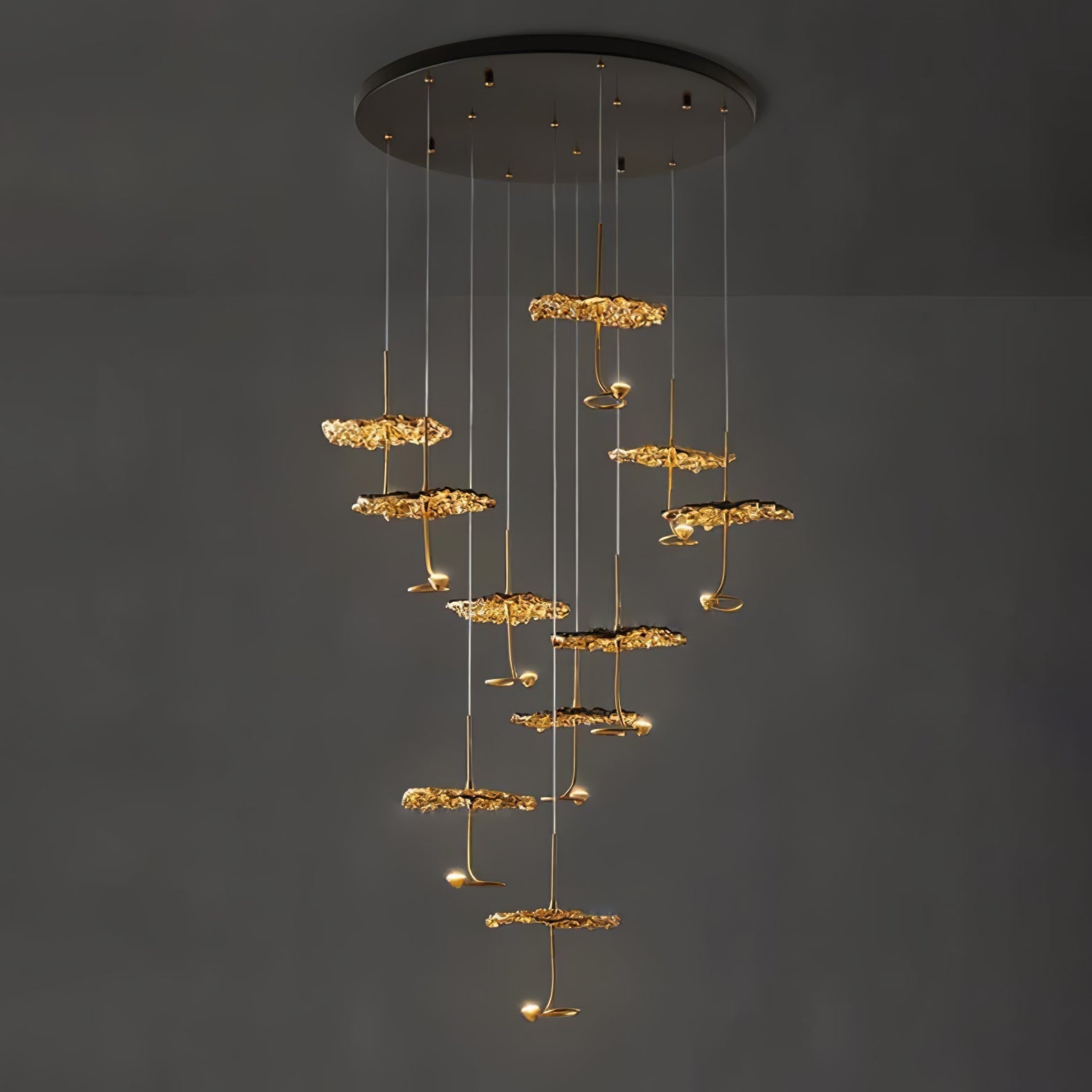 Naniv Brass Shade Aviary Constellation Chandelier