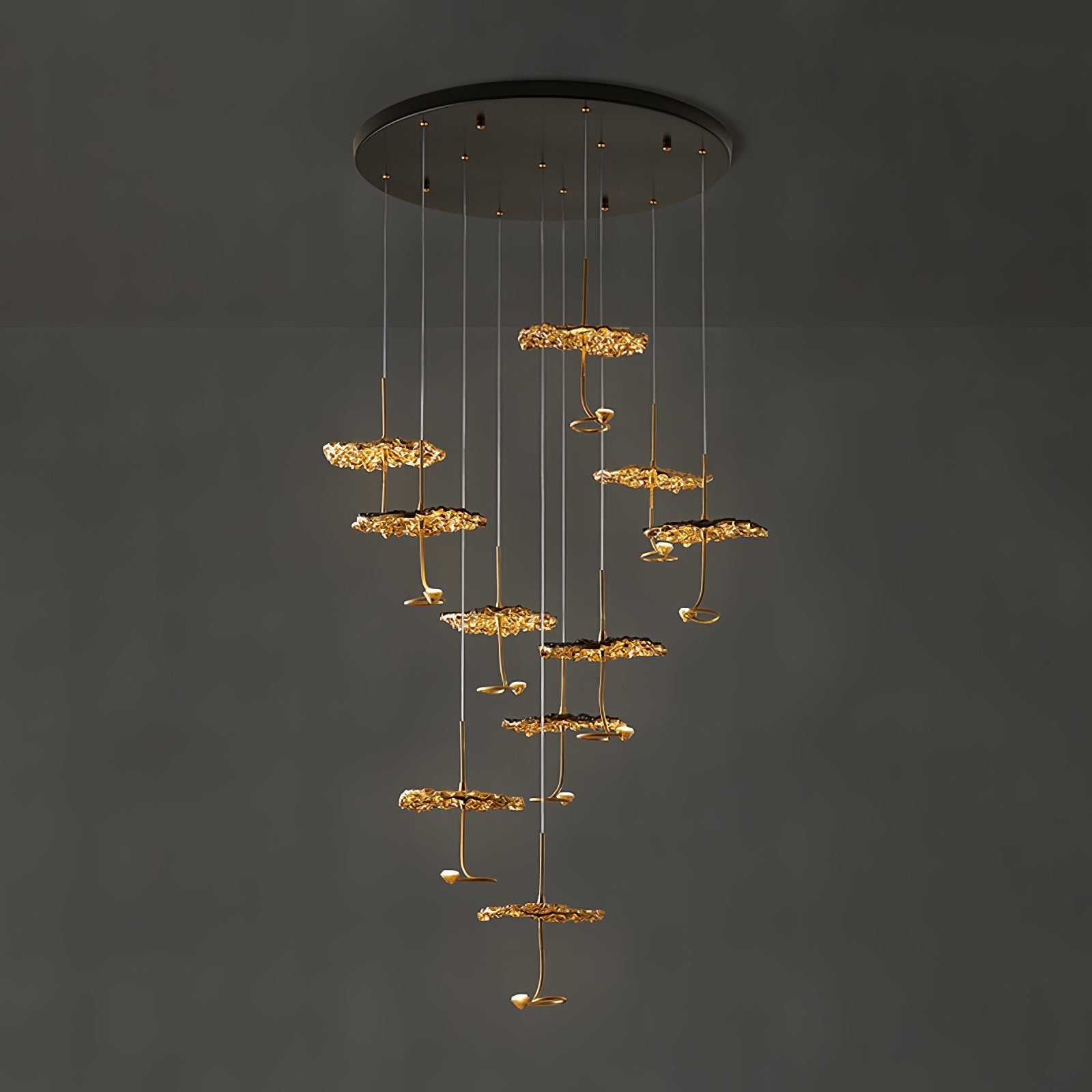 Naniv Brass Shade Aviary Constellation Chandelier