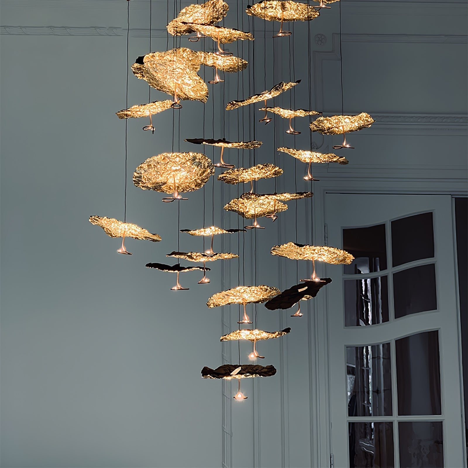 Naniv Brass Shade Aviary Constellation Chandelier