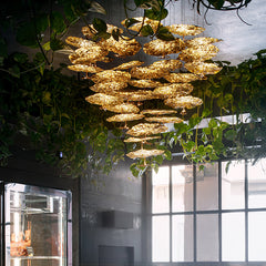 Naniv Brass Shade Aviary Constellation Chandelier