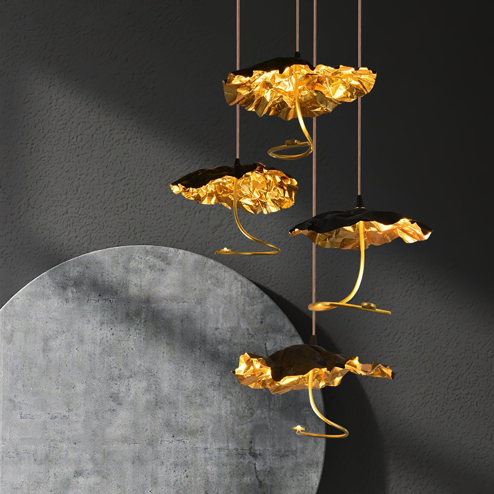 Naniv Brass Shade Aviary Constellation Chandelier
