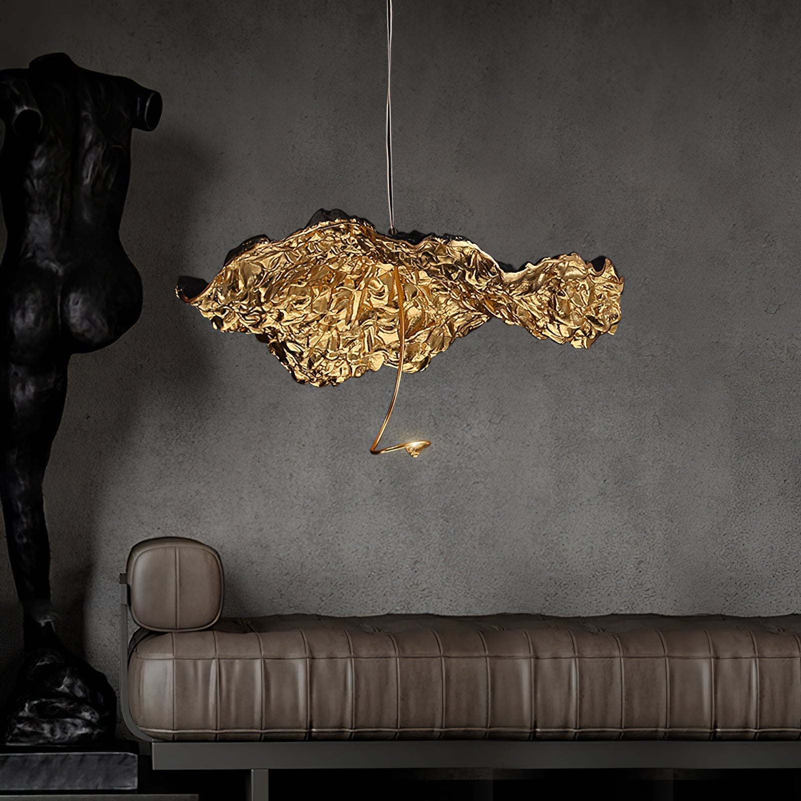 Naniv Brass Shade Aviary Constellation Chandelier