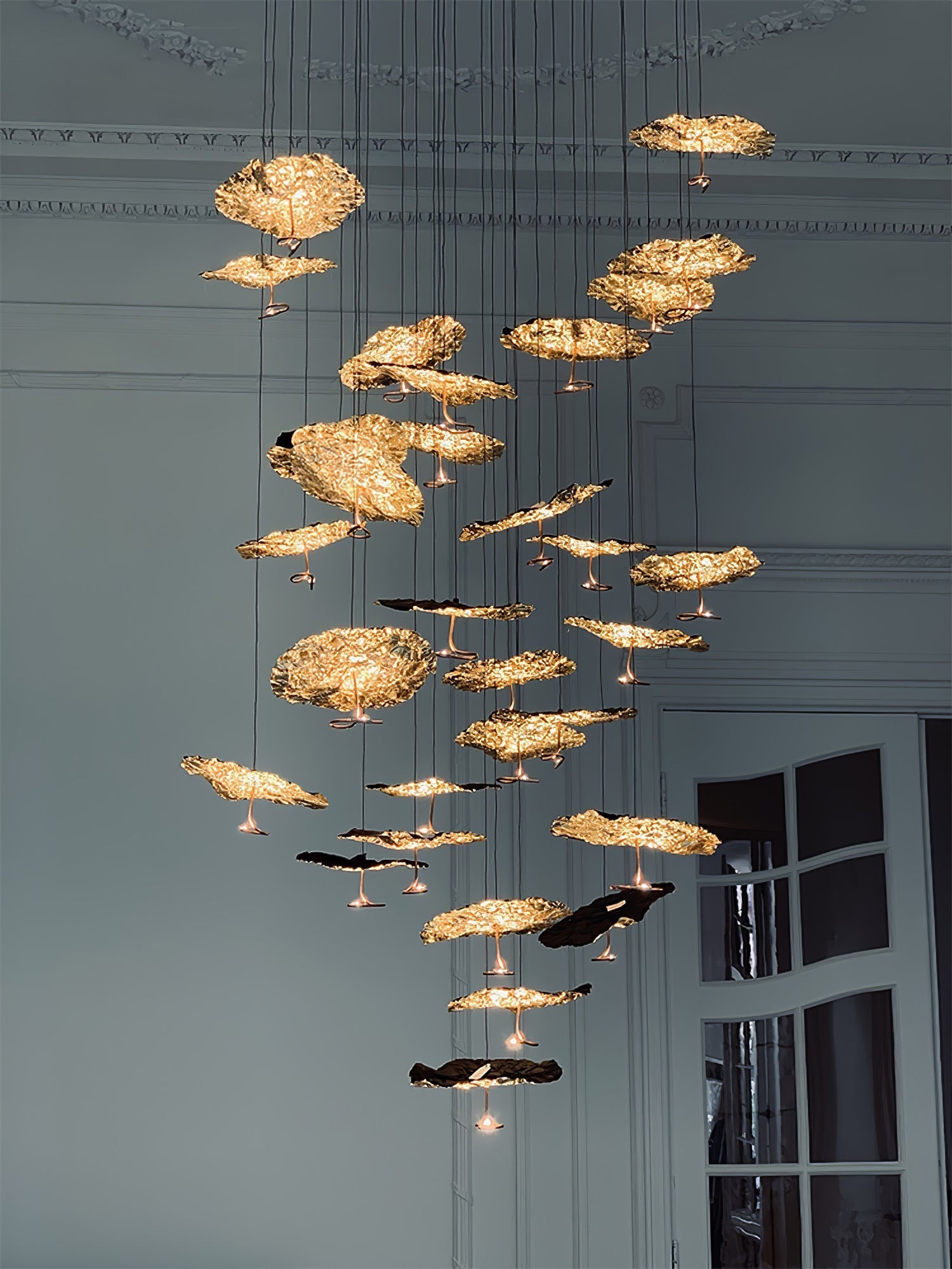 Naniv Brass Shade Aviary Constellation Chandelier