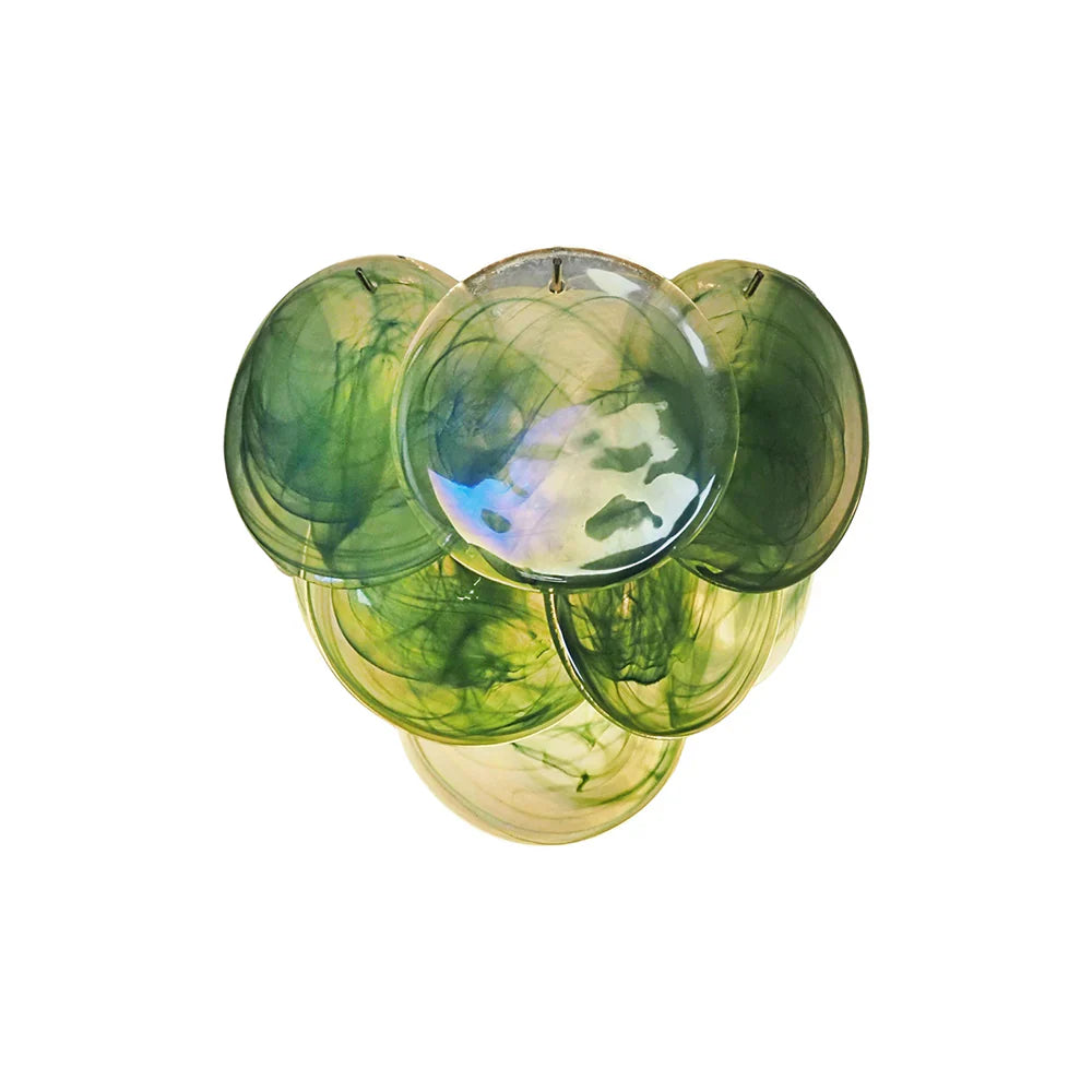 Green Murano Disc Wall Sconce 13.4"