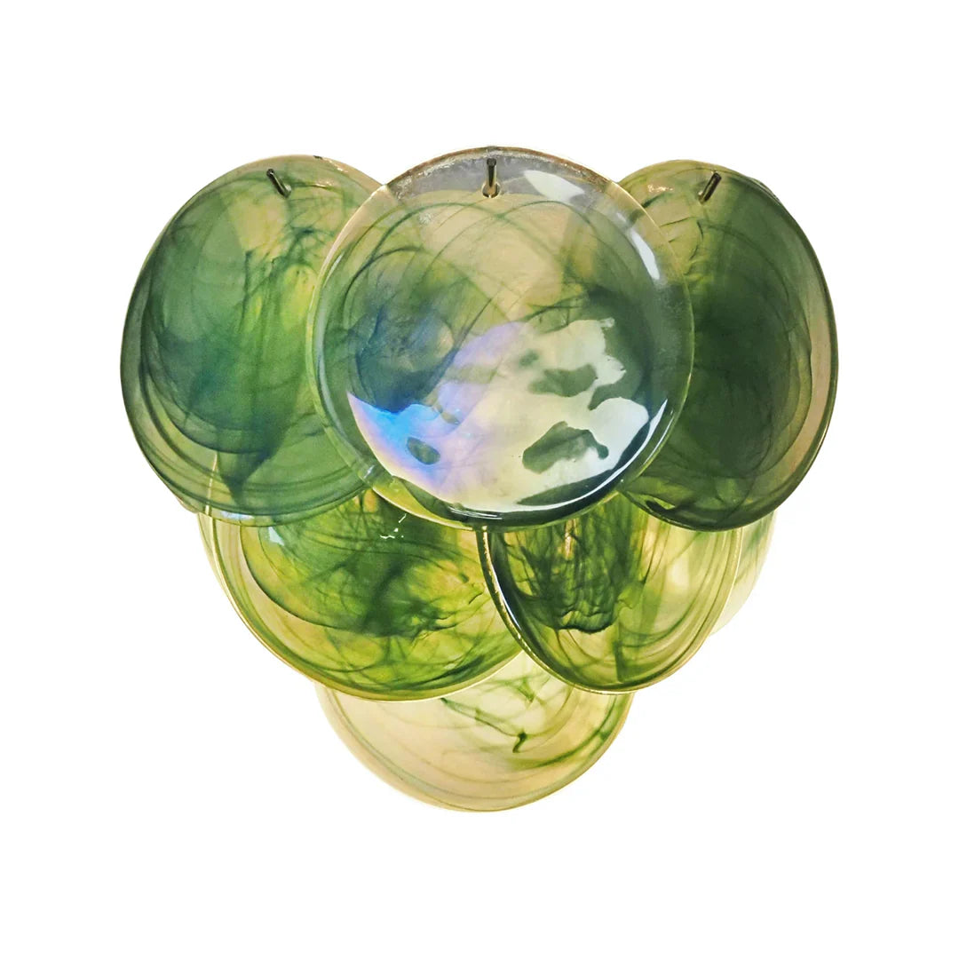 Green Murano Disc Wall Sconce 13.4"