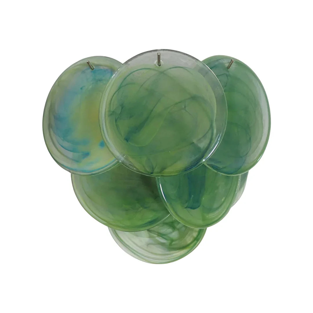 Green Murano Disc Wall Sconce 13.4"