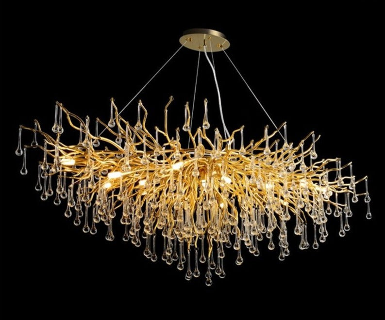 Simsia Ooze Drop-Shaped Crystal Chandelier 47" 63" 71"L