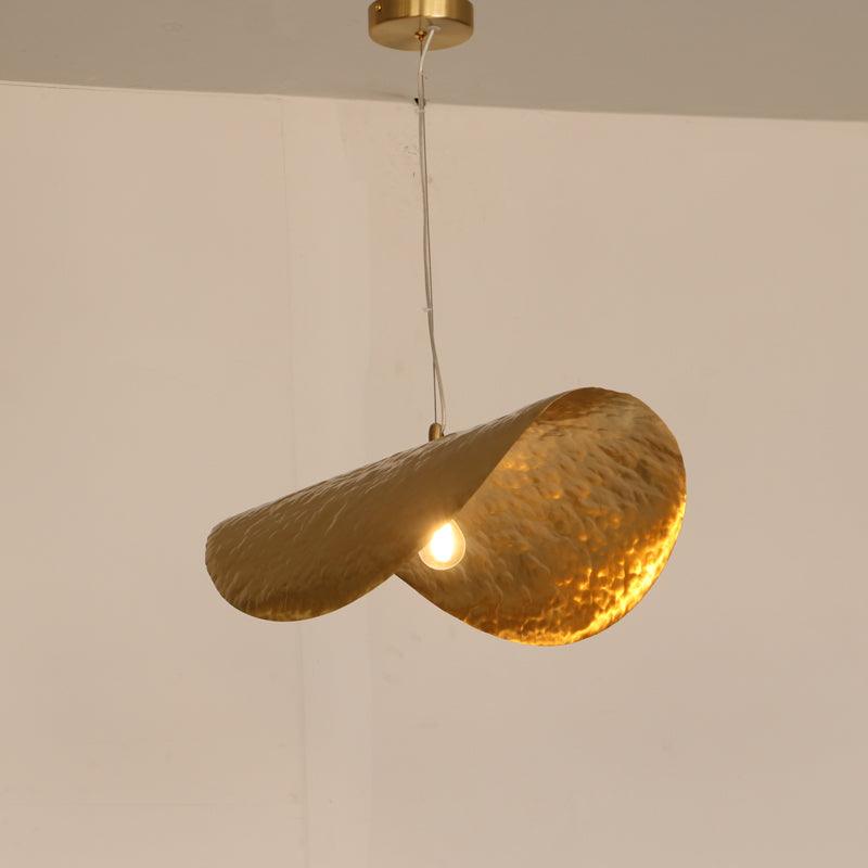 Naniv Brass Shade Hammered Pendant Light