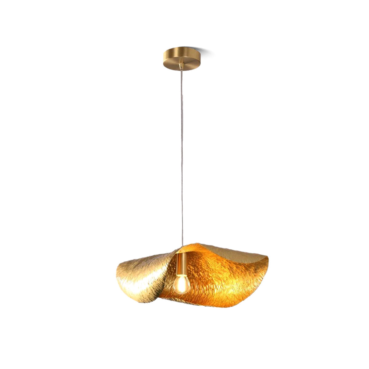 Naniv Brass Shade Hammered Pendant Light
