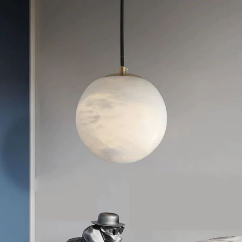 Dina Alabaster Spherical Pendant Light