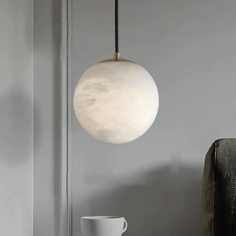 Dina Alabaster Spherical Pendant Light