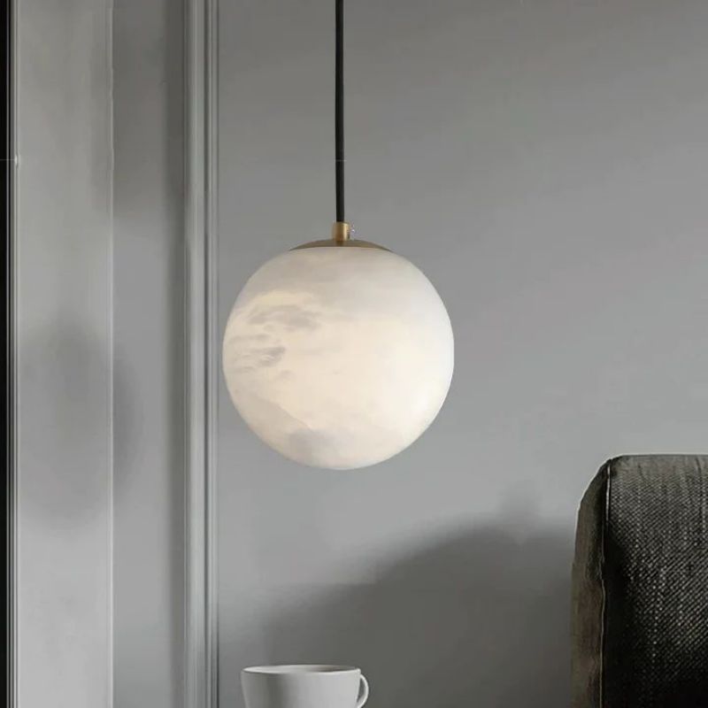 Dina Alabaster Spherical Pendant Light