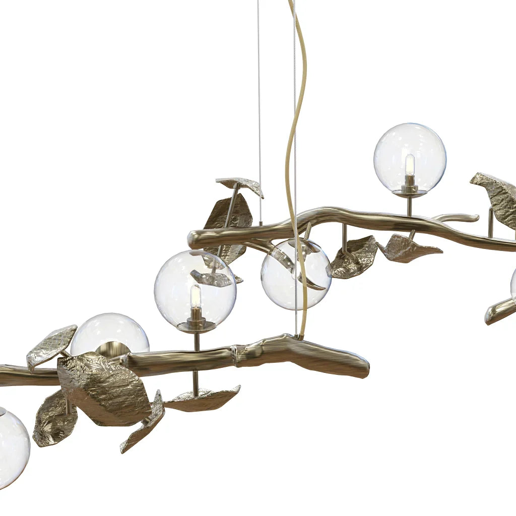 Gold Leaf Hera Chandelier