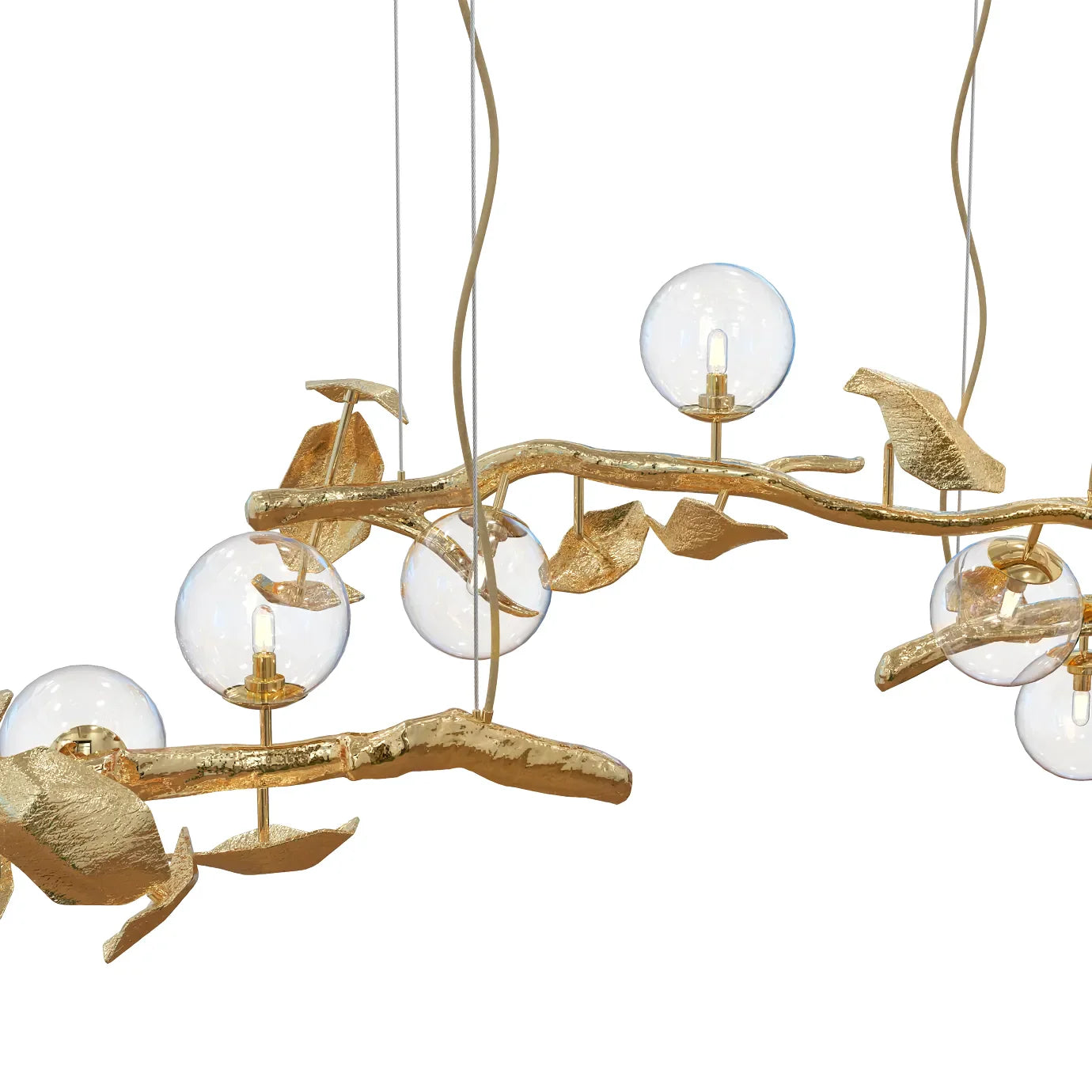 Gold Leaf Hera Chandelier