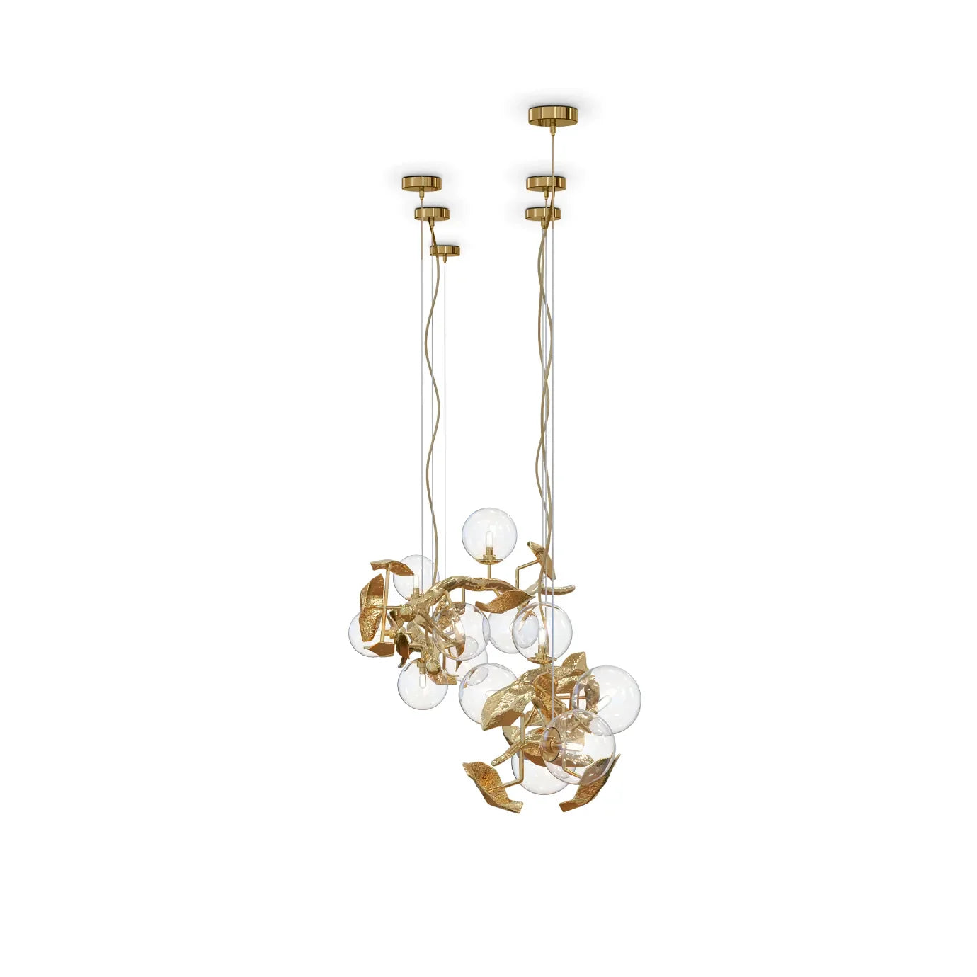 Gold Leaf Hera Chandelier