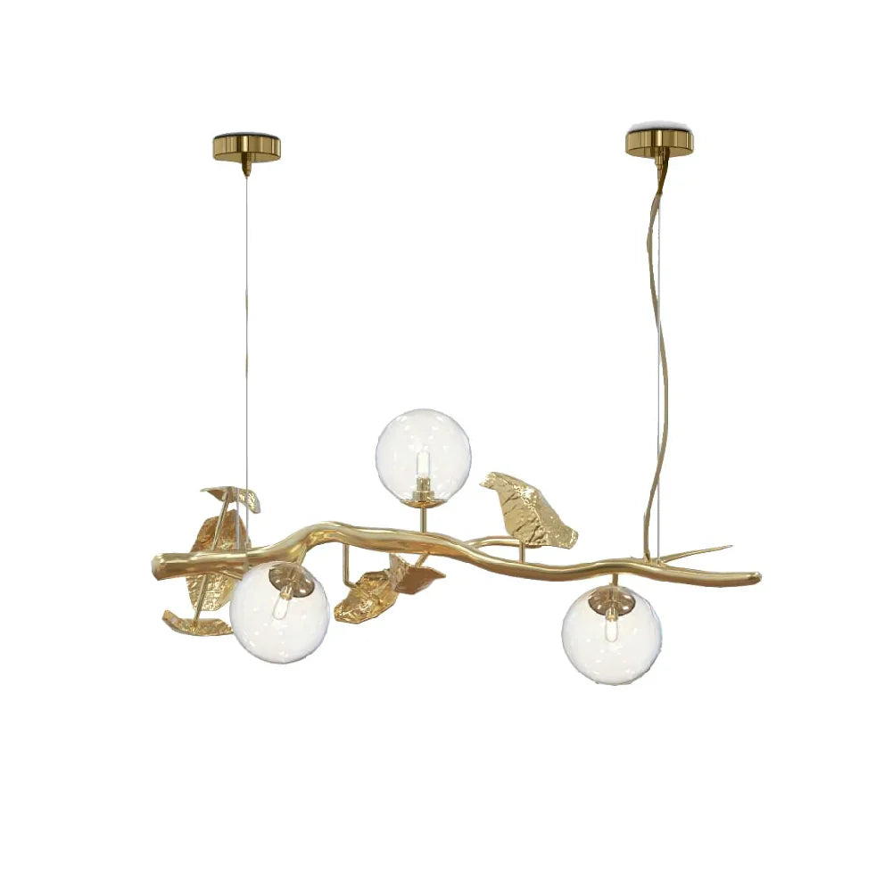 Gold Leaf Hera Chandelier