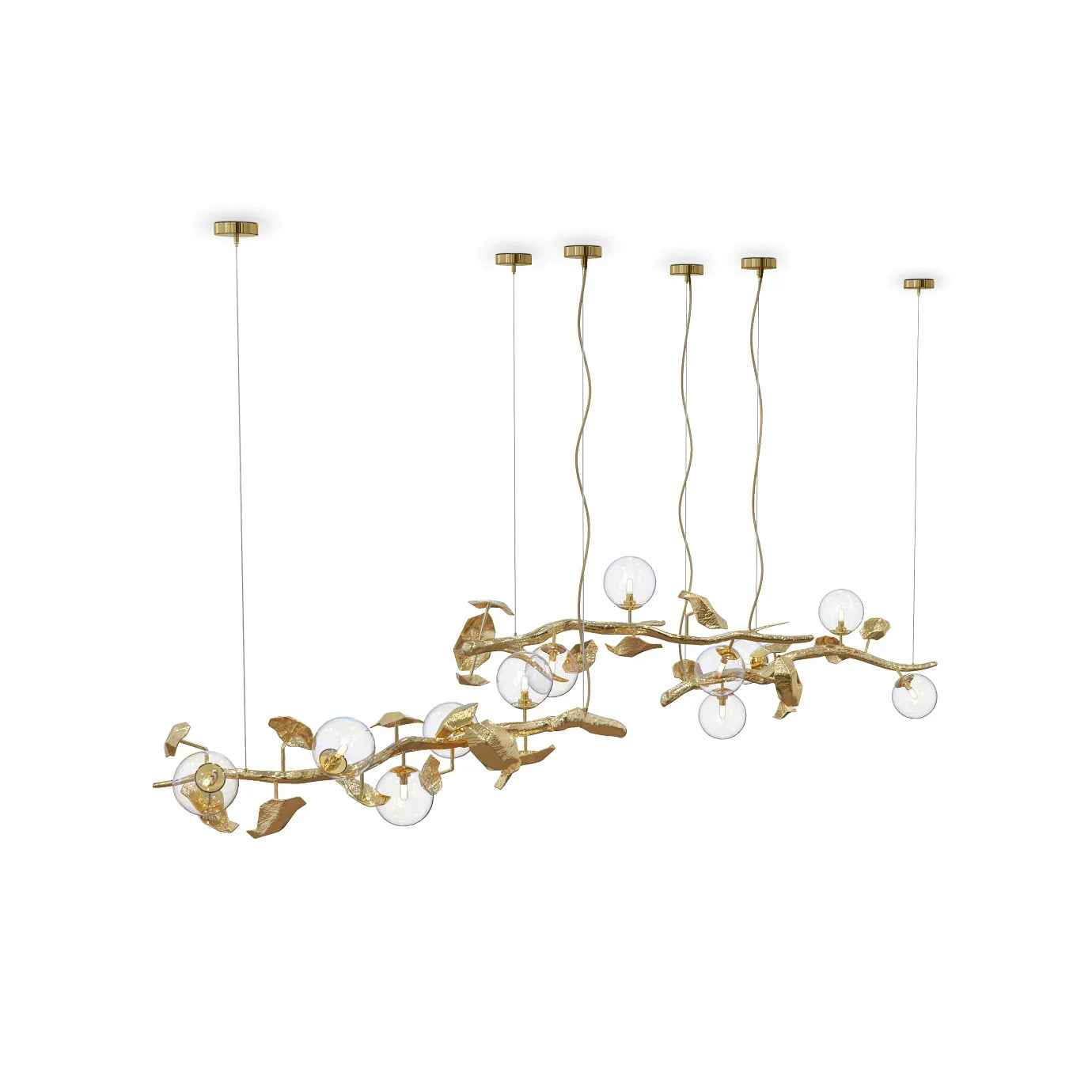 Gold Leaf Hera Chandelier