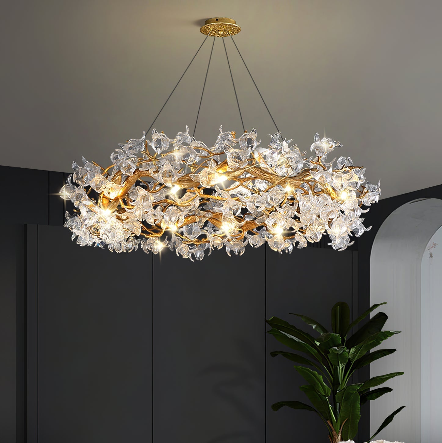 Flora Hibiscus Flower Chandelier