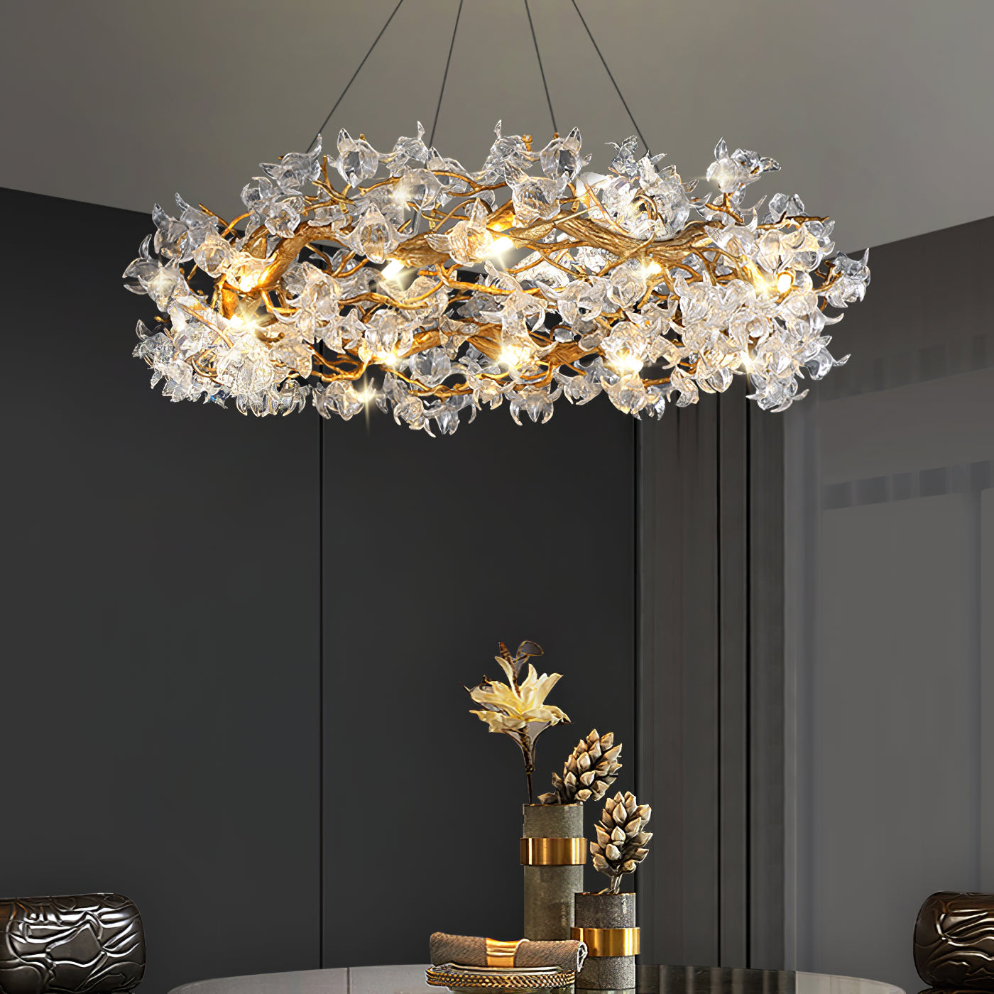 Flora Hibiscus Flower Chandelier