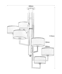 Houston Spiral Modern Chandelier PD5003PN - (Multiply Finishes)
