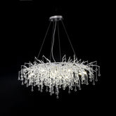 Tree Crystal Chandelier，Silver 45"