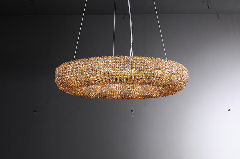 Aura Round Crystal Led Ring Chandelier 32'' 41'' 59''