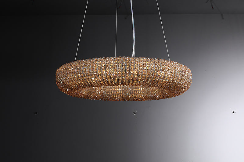 Aura Round Crystal Led Ring Chandelier 32'' 41'' 59''